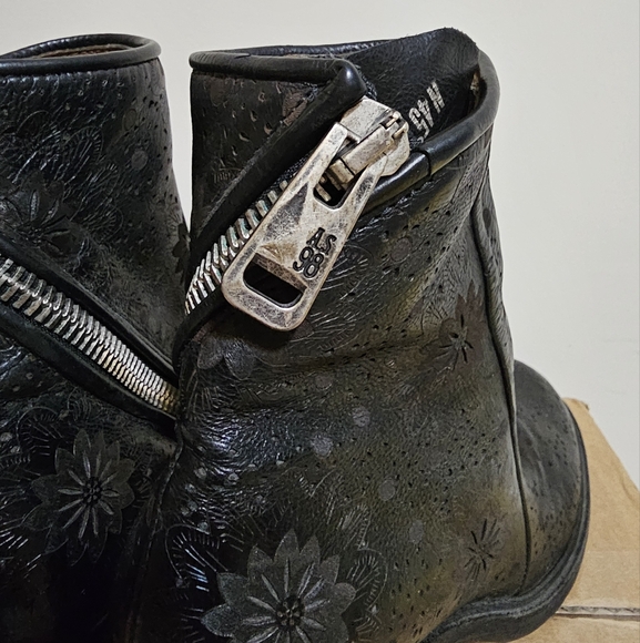 A.S.98 Jase black floral boots Sz. 8.5 - Picture 6 of 10